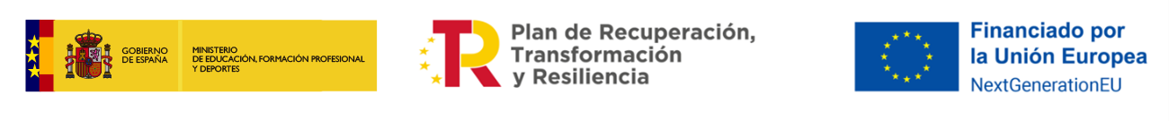 Ministerio de Educación y Formación Profesional; Plan de Recuperación, Transformación y Resiliencia; Alianza por la Formación Profesional; Financiado por la Unión Europea - NextGenerationEU
